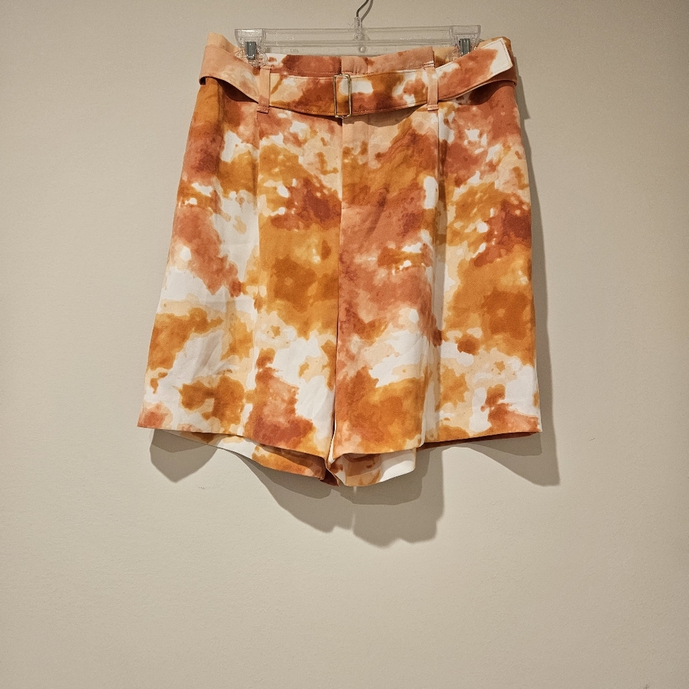 Ann Taylor Tie Dye Belted Shorts Size 8